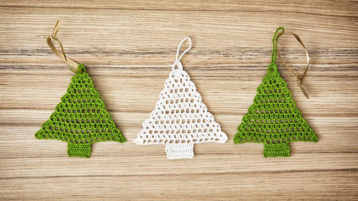 crochet stocking stuffers photo of Christmas crochet tree ornaments 
