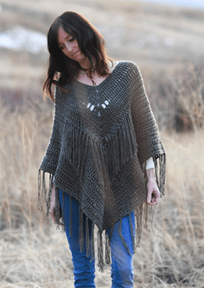 crochet wearable; poncho photo